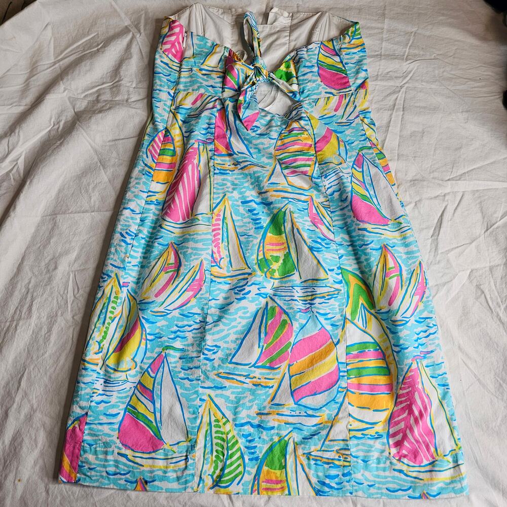 Lilly Pulitzer You Gotta Regatta Franco Dress Coastal Summer Beach Size 4 - Picture 7 of 13